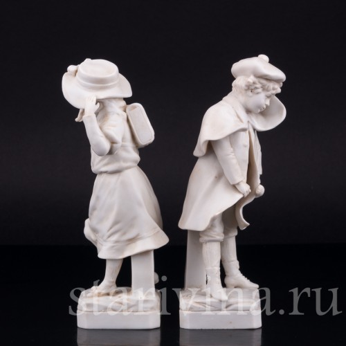 Ветреный денек (дети идущие после школы), Германия, нач. 20 в