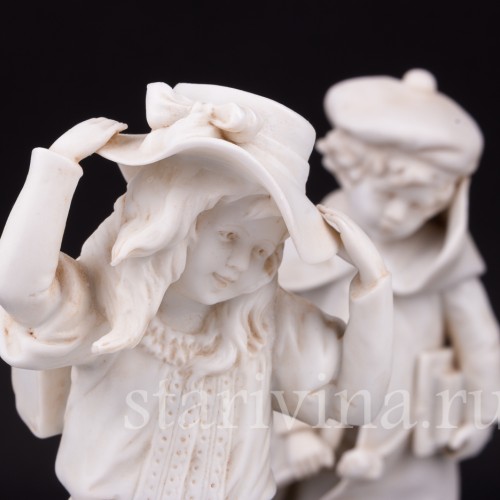 Ветреный денек (дети идущие после школы), Германия, нач. 20 в