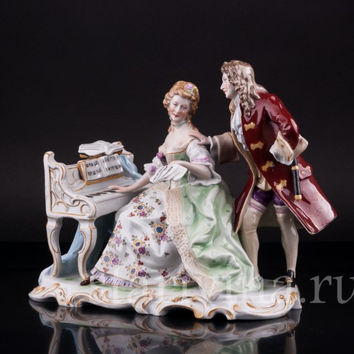 Пара у клавесина, Scheibe-Alsbach, Германия, сер. 20 в