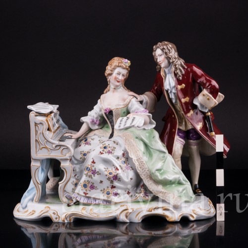 Пара у клавесина, Scheibe-Alsbach, Германия, сер. 20 в