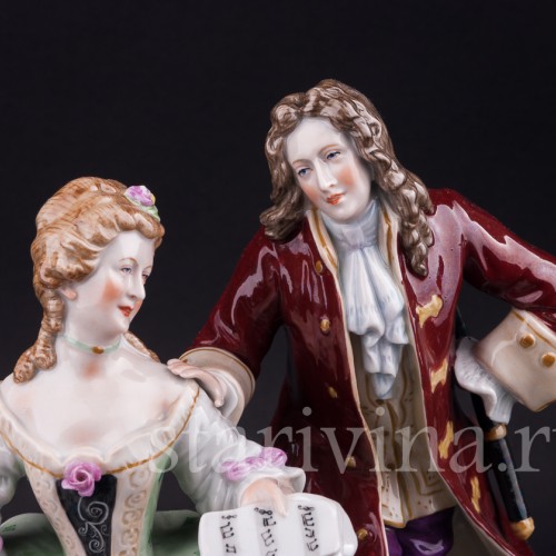 Пара у клавесина, Scheibe-Alsbach, Германия, сер. 20 в