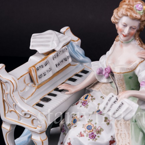 Пара у клавесина, Scheibe-Alsbach, Германия, сер. 20 в