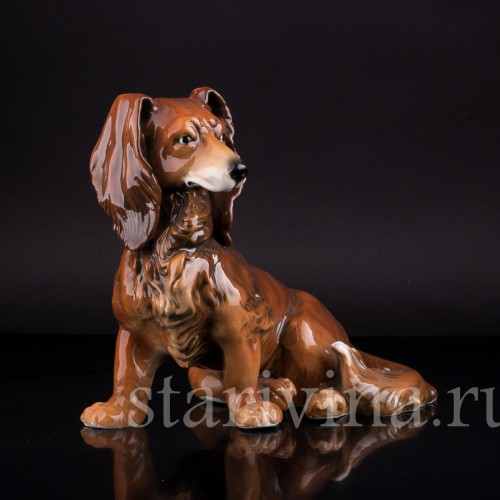 Фарфорвая статуэтка собаки Такса, Karl Ens, Германия, 1920-30 гг.