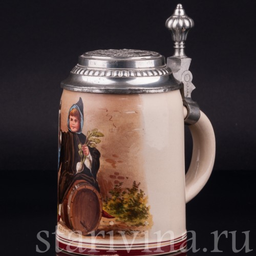 Пивная кружка "Мюнхенский мальчик", 1/2 л, Германия, нач. 20 в