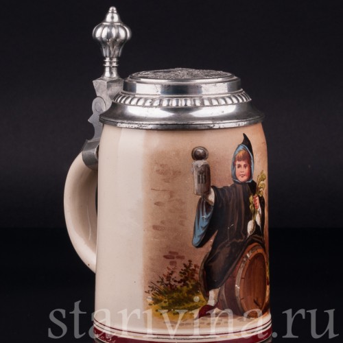 Пивная кружка "Мюнхенский мальчик", 1/2 л, Германия, нач. 20 в