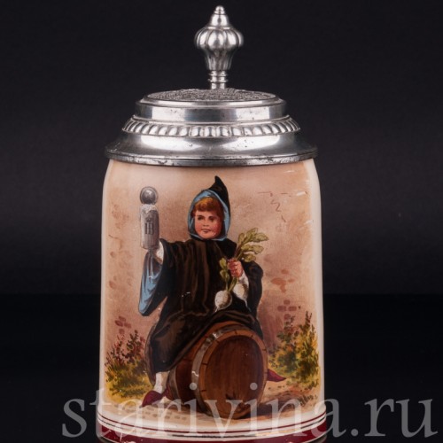 Пивная кружка "Мюнхенский мальчик", 1/2 л, Германия, нач. 20 в