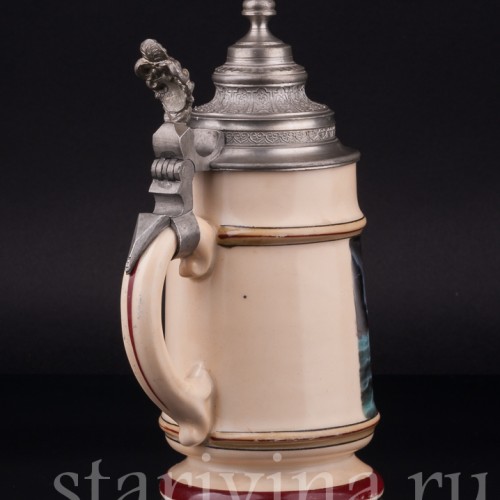 Пивная кружка "Рыбачка", 1/2 л, Германия, нач. 20 в