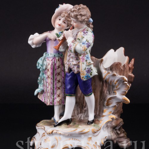 Пара с флейтой, Dressel, Kister & Co, Германия, нач. 20 в