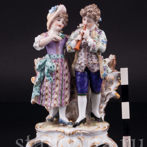 Пара с флейтой, Dressel, Kister & Co, Германия, нач. 20 в