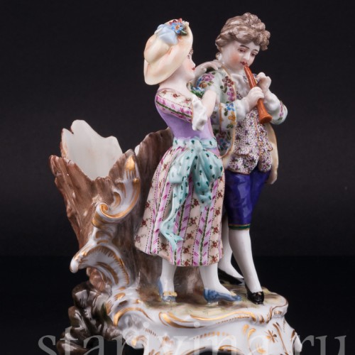 Пара с флейтой, Dressel, Kister & Co, Германия, нач. 20 в
