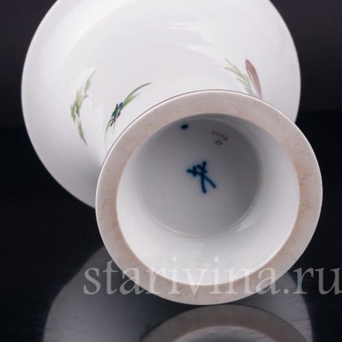 Ваза "Птица дубонос", Meissen, Германия, вт. пол. 20 в