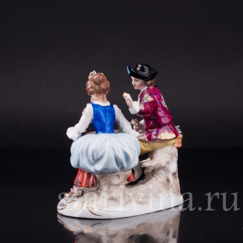 Пара с цветами, Дрезден, Германия, вт. пол. 20 в