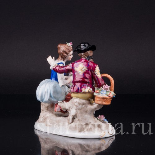 Пара с цветами, Дрезден, Германия, вт. пол. 20 в