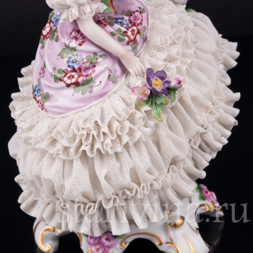 Девушка в бальном платье, кружевная, Muller & Co, Германия, нач. 20 в