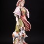 Фарфорвая статуэтка Девушка с собакой, Германия, 19 в.