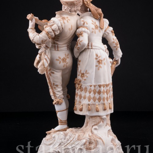 Пара с гитарой и бубном, Volkstedt, Германия, кон. 19 в