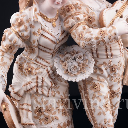 Пара с гитарой и бубном, Volkstedt, Германия, кон. 19 в