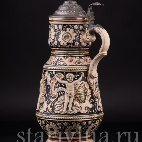 Кувшин и две кружки, JL Knoedgen, Германия, кон. 19 - нач. 20 вв