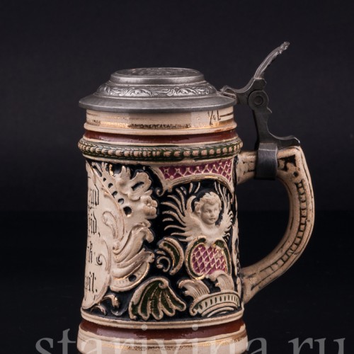 Кувшин и две кружки, JL Knoedgen, Германия, кон. 19 - нач. 20 вв