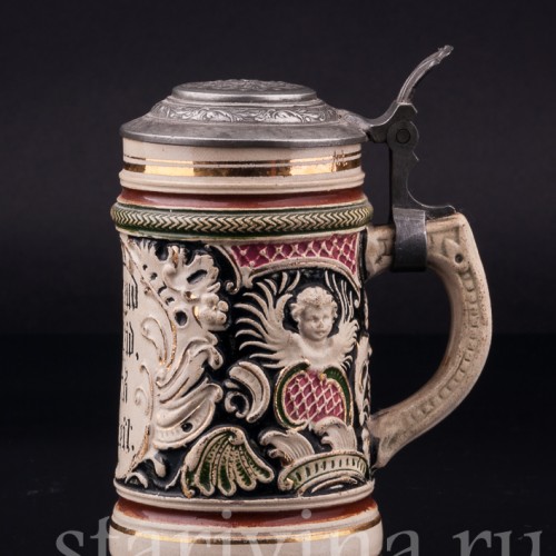 Кувшин и две кружки, JL Knoedgen, Германия, кон. 19 - нач. 20 вв