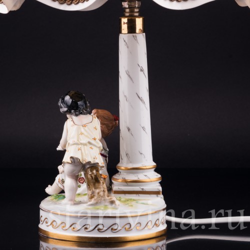 Дети, лампа, Volkstedt, Германия, нач. 20 в