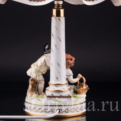 Дети, лампа, Volkstedt, Германия, нач. 20 в