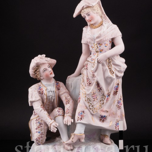 Статуэтка из фарфора пары Ухаживание, Probstzella, Германия, 1886-89 гг.