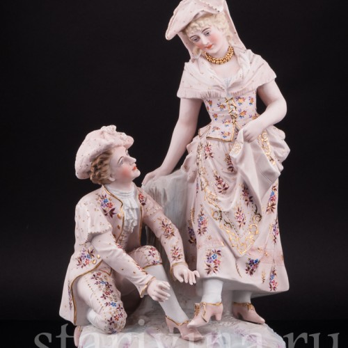 Статуэтка из фарфора пары Ухаживание, Probstzella, Германия, 1886-89 гг.