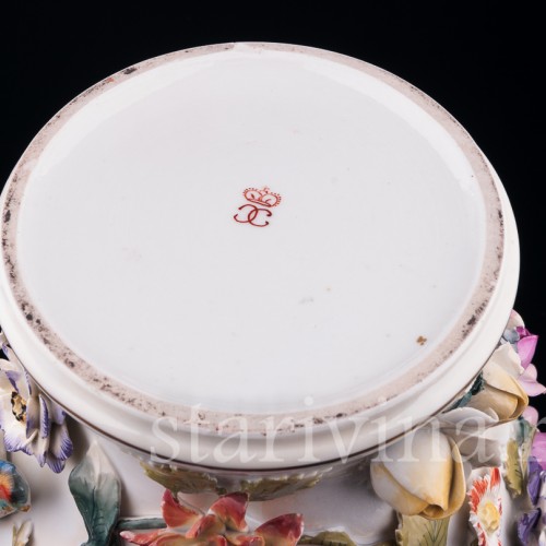 Ваза Попугаи и цветах, Германия, кон. 19 - нач. 20 вв