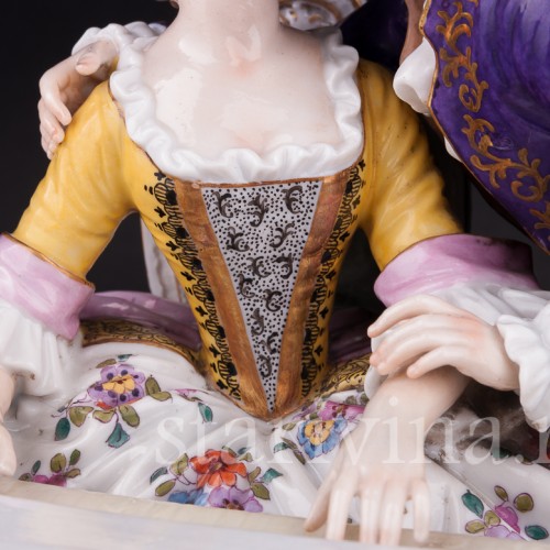 Фарфорвая статуэтка Пара у клавесина, Германия, 19 в.