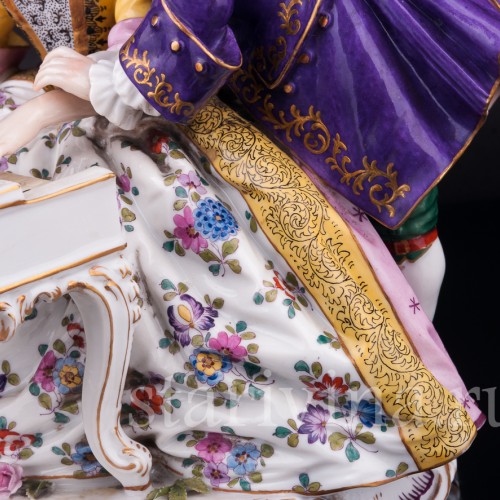 Фарфорвая статуэтка Пара у клавесина, Германия, 19 в.