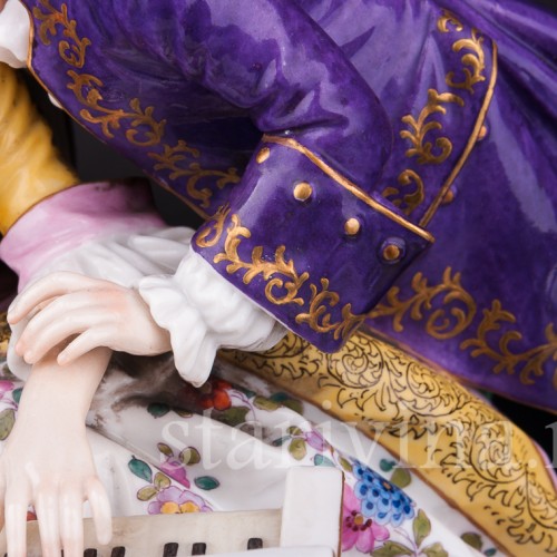 Фарфорвая статуэтка Пара у клавесина, Германия, 19 в.