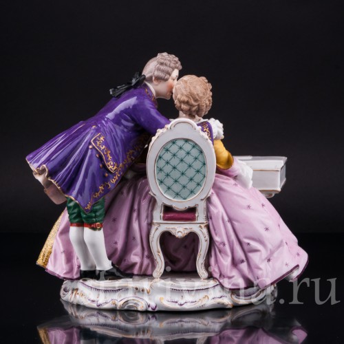 Фарфорвая статуэтка Пара у клавесина, Германия, 19 в.