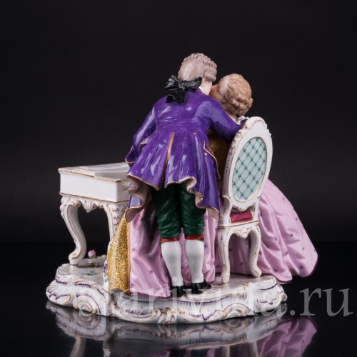 Фарфорвая статуэтка Пара у клавесина, Германия, 19 в.