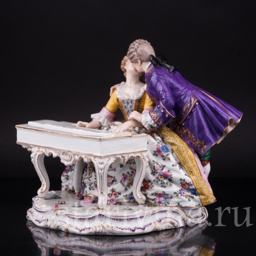 Фарфорвая статуэтка Пара у клавесина, Германия, 19 в.
