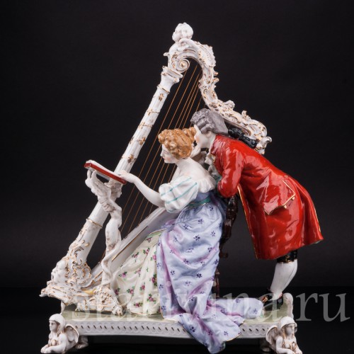 Пара у арфы, Dressel, Kister & Co, Германия, 1907-20 гг