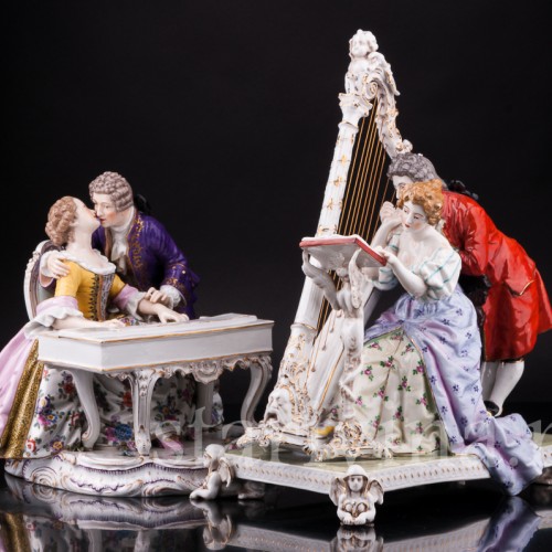 Пара у арфы, Dressel, Kister & Co, Германия, 1907-20 гг