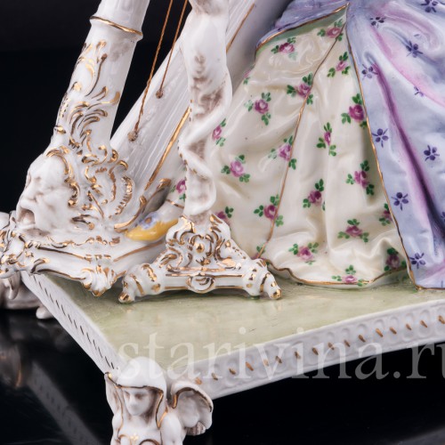 Пара у арфы, Dressel, Kister & Co, Германия, 1907-20 гг