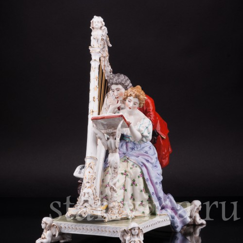 Пара у арфы, Dressel, Kister & Co, Германия, 1907-20 гг