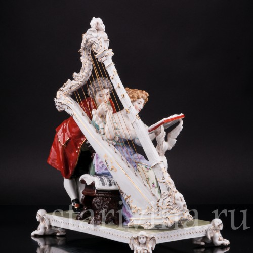 Пара у арфы, Dressel, Kister & Co, Германия, 1907-20 гг