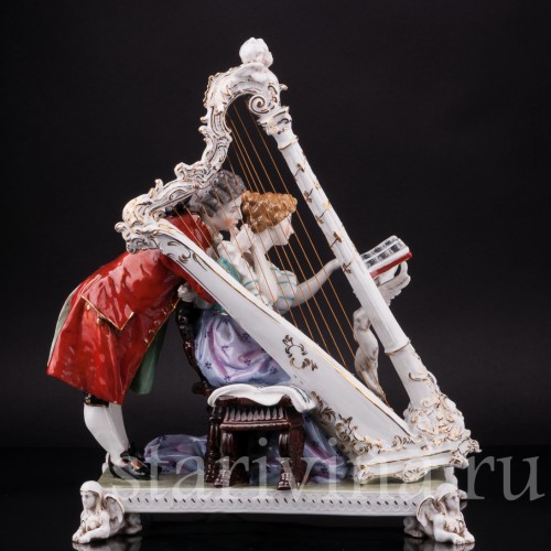 Пара у арфы, Dressel, Kister & Co, Германия, 1907-20 гг