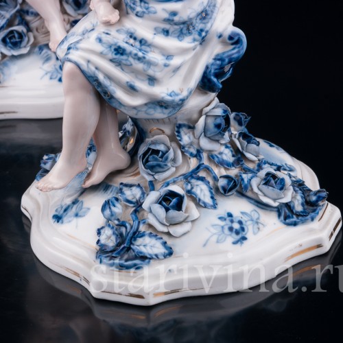 Фарфоровые Подсвечники, Sitzendorf, Германия, 19 в.