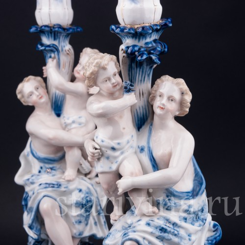 Фарфоровые Подсвечники, Sitzendorf, Германия, 19 в.