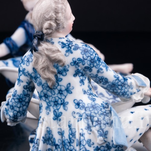 Пара с вазами, солонки, Meissen, Германия, 19 в