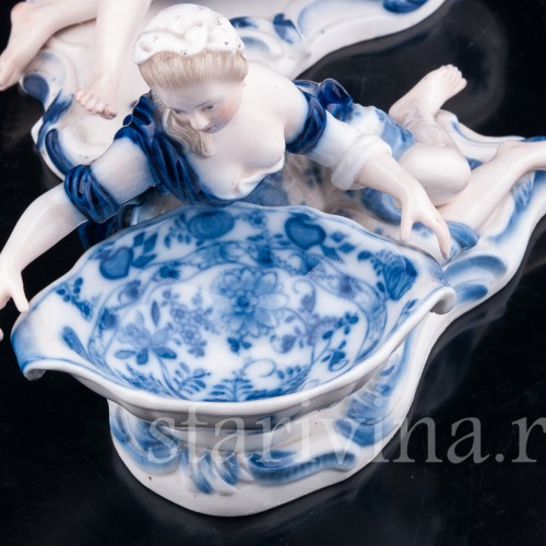 Пара с вазами, солонки, Meissen, Германия, 19 в