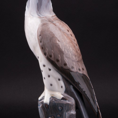 Фарфорвая статуэтка птицы Сокол, Lyngby, Дания.