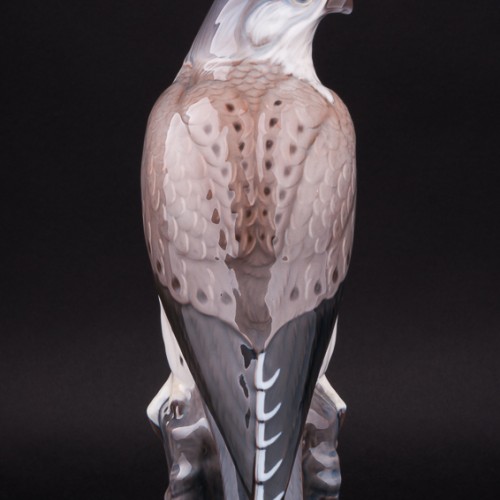 Фарфорвая статуэтка птицы Сокол, Lyngby, Дания.