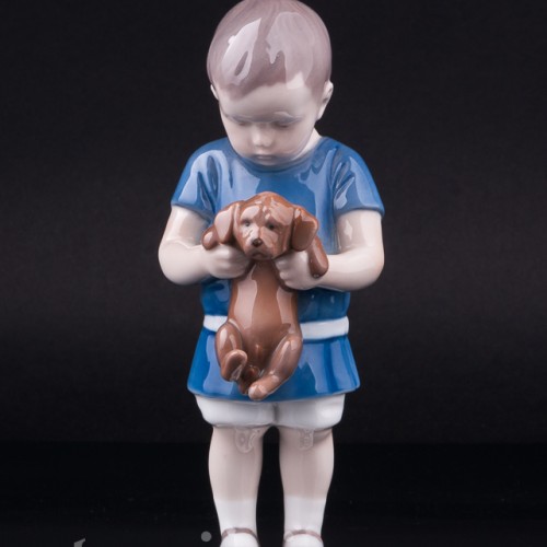 Мальчик со щенком, Bing & Grondahl, Дания, 1940-50 гг