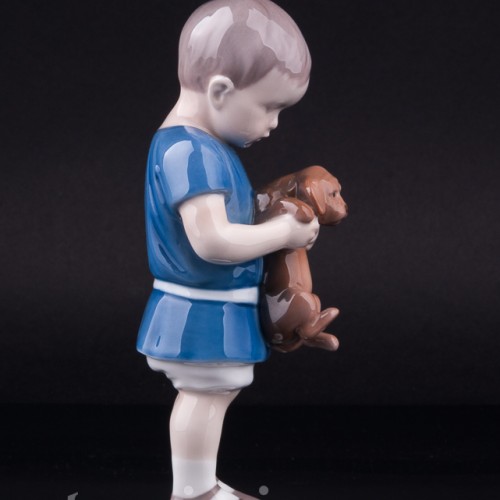 Мальчик со щенком, Bing & Grondahl, Дания, 1940-50 гг