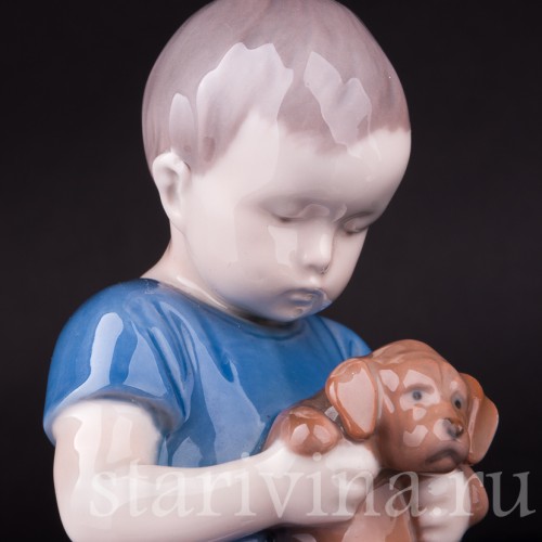 Мальчик со щенком, Bing & Grondahl, Дания, 1940-50 гг